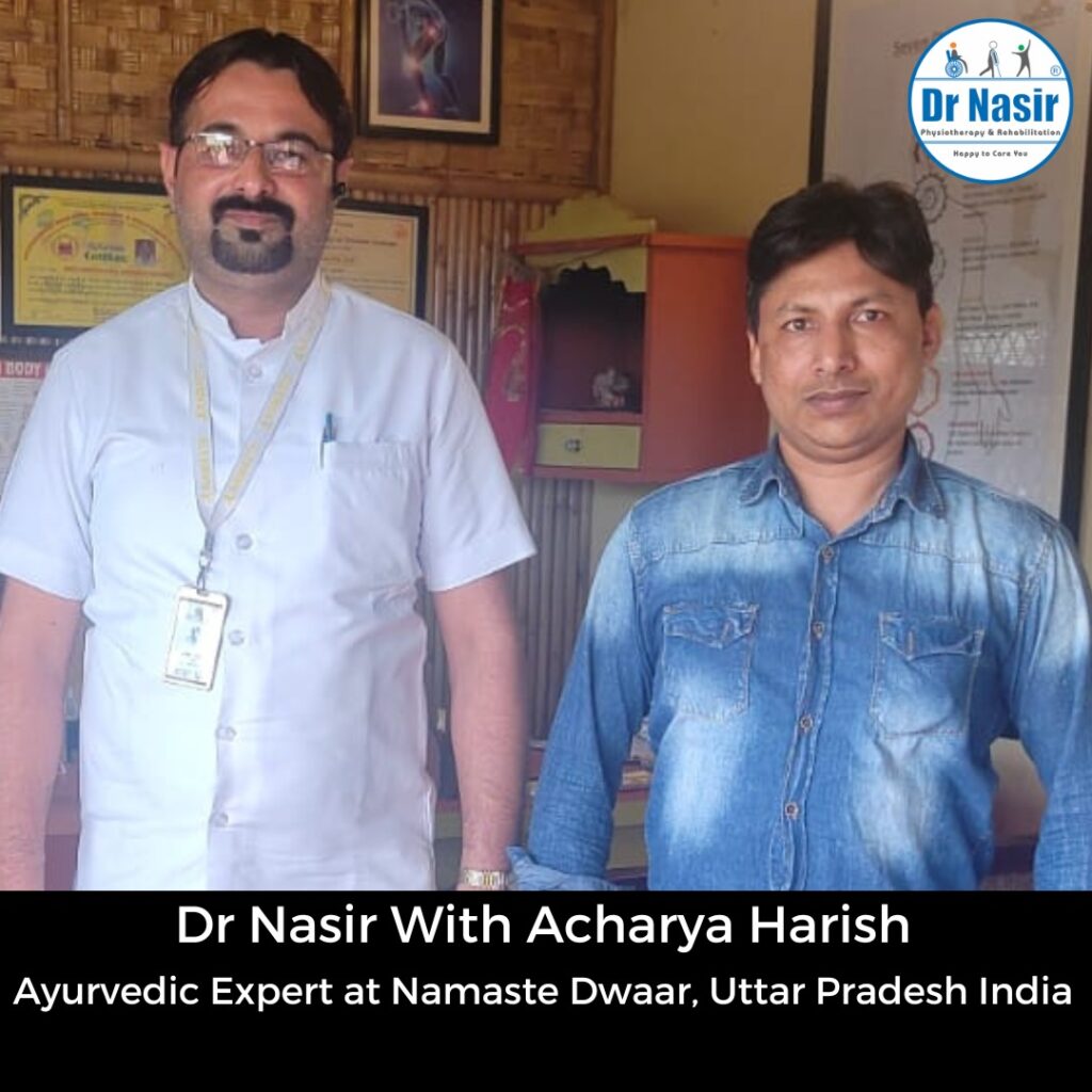with Acharya Harish, who previously worked at Patanjali is now a motivational speaker as well as a Senior Acharya at Namaste Dwaar, Muzaffarnagar, Uttar Pradesh, India Where he helps people rediscover themselves with therapeutic sessions by Ayurvedic Experts to help relieve stress and makes the body get rid of toxins and other illness