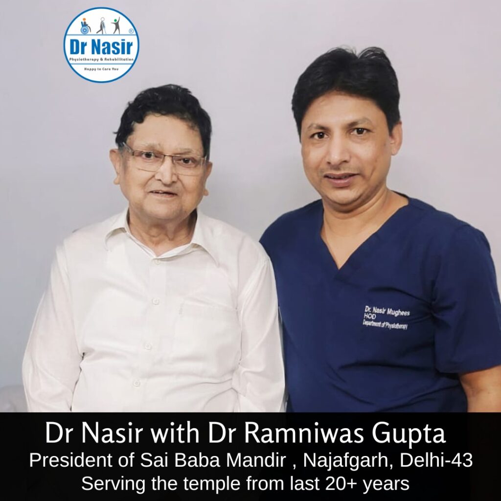 With Dr Ramniwas Gupta President of Sai Baba Mandir , Najafgarh Serving the temple last 20+ years